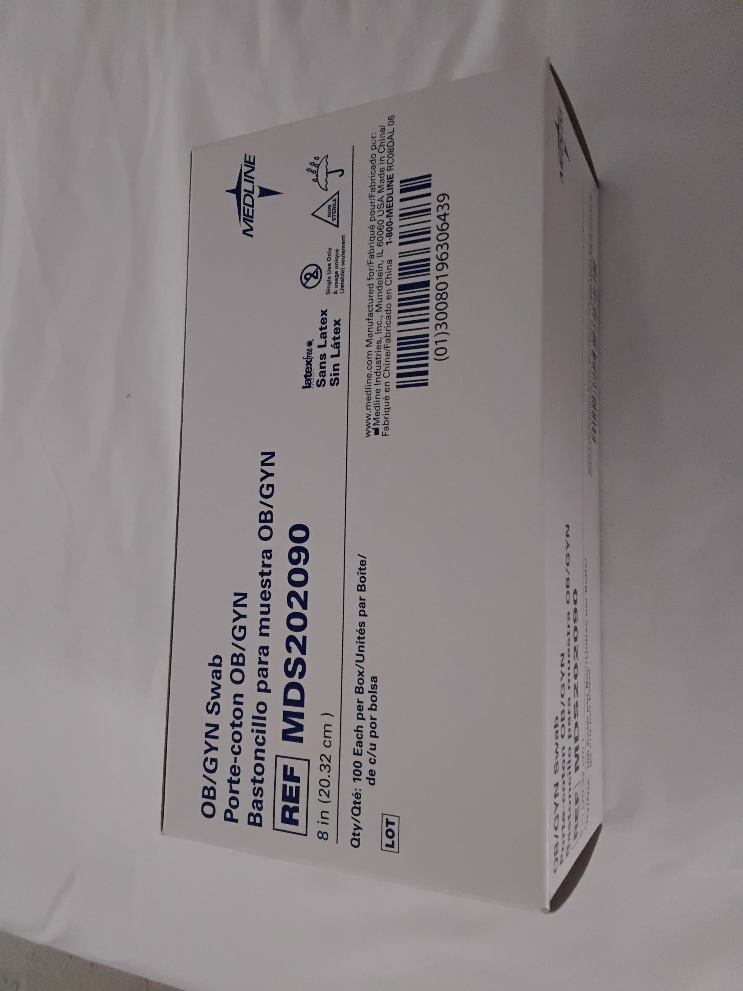 Medline 100 OBGYN 8 inch large Swabs, New in a box