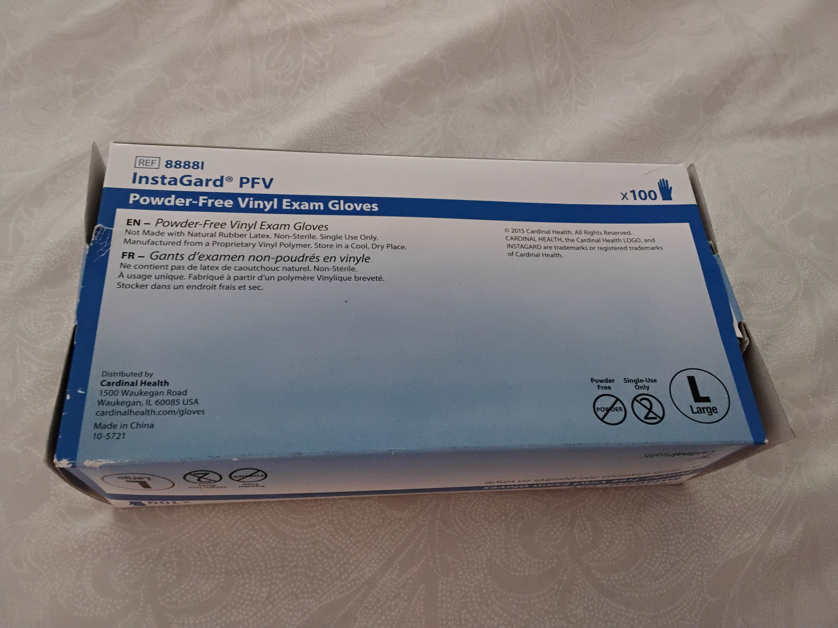 Exam gloves 100 Box, New, Large