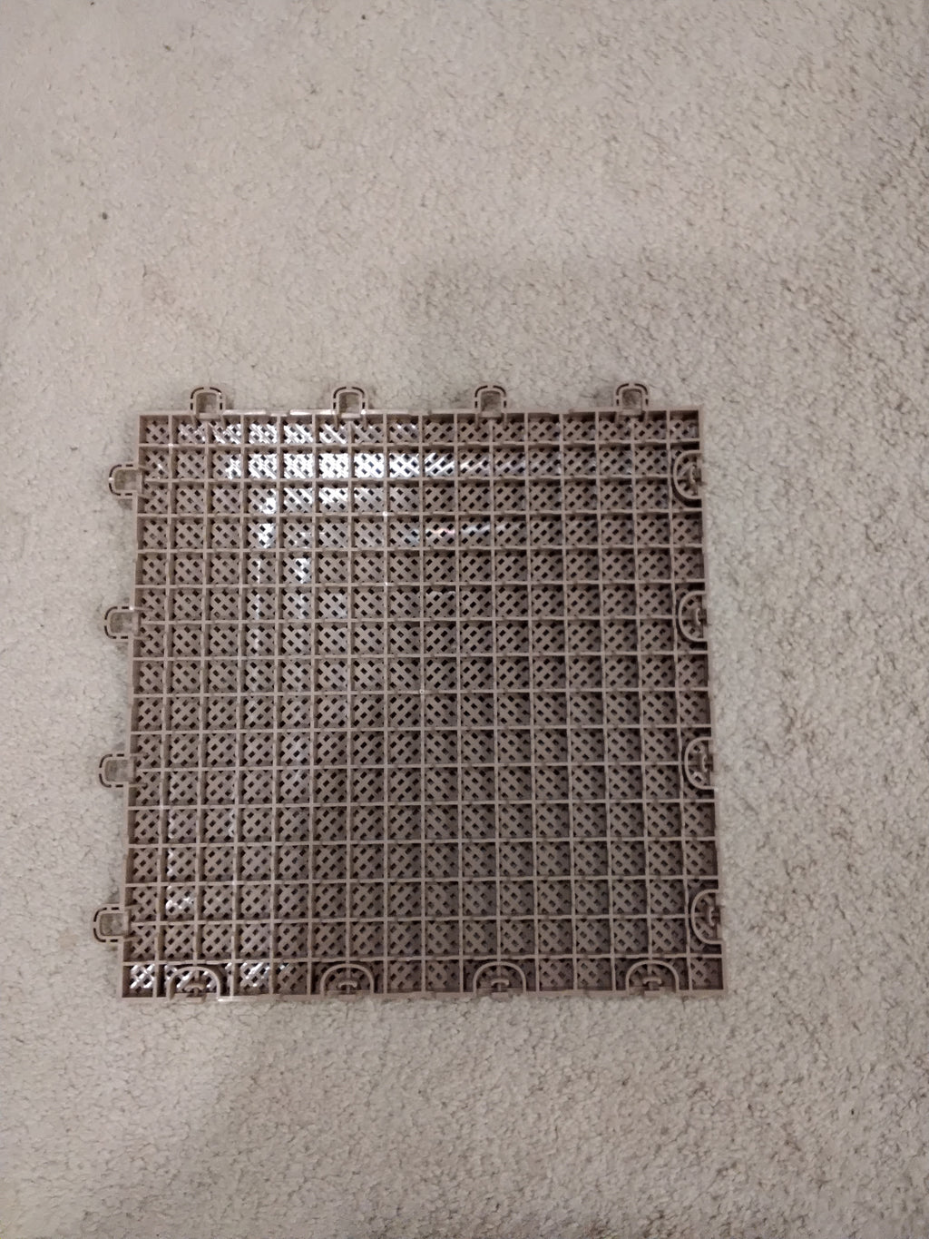 Interlocking floor tile, 12x12inch, slightly less than half inch thick, new