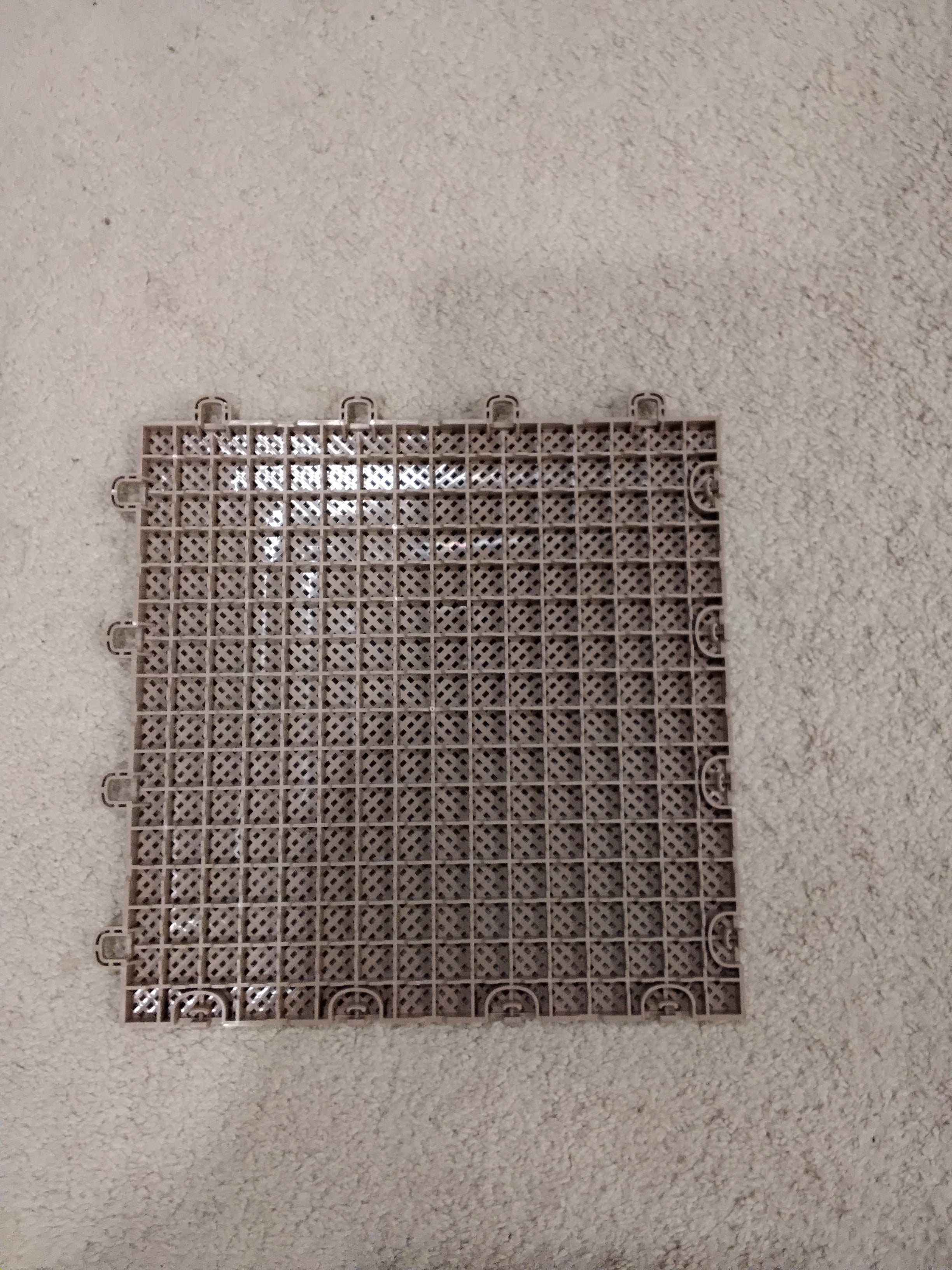 Interlocking floor tile, 12x12inch, slightly less than half inch thick, new