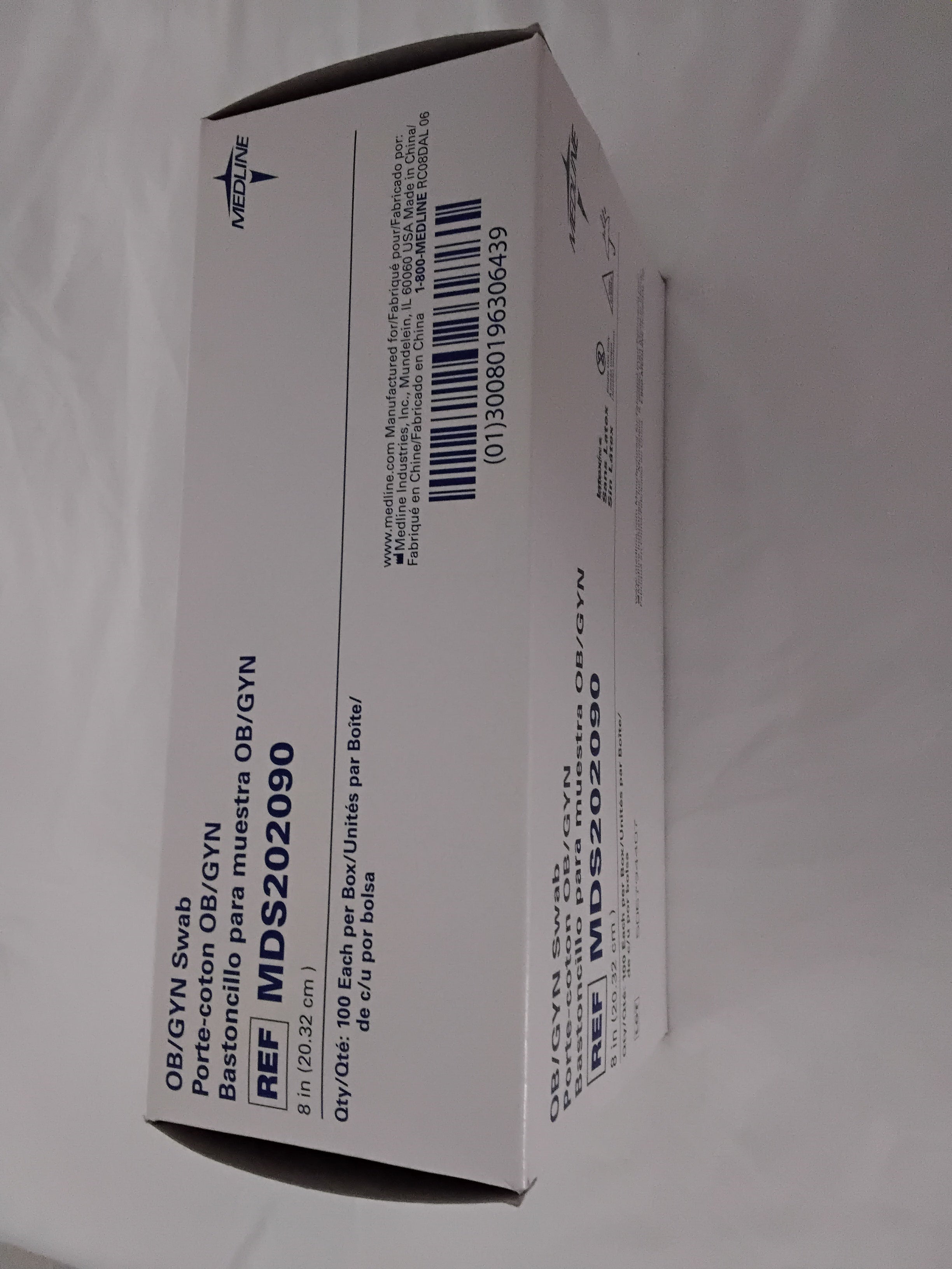 Medline 100 OBGYN 8 inch large Swabs, New in a box