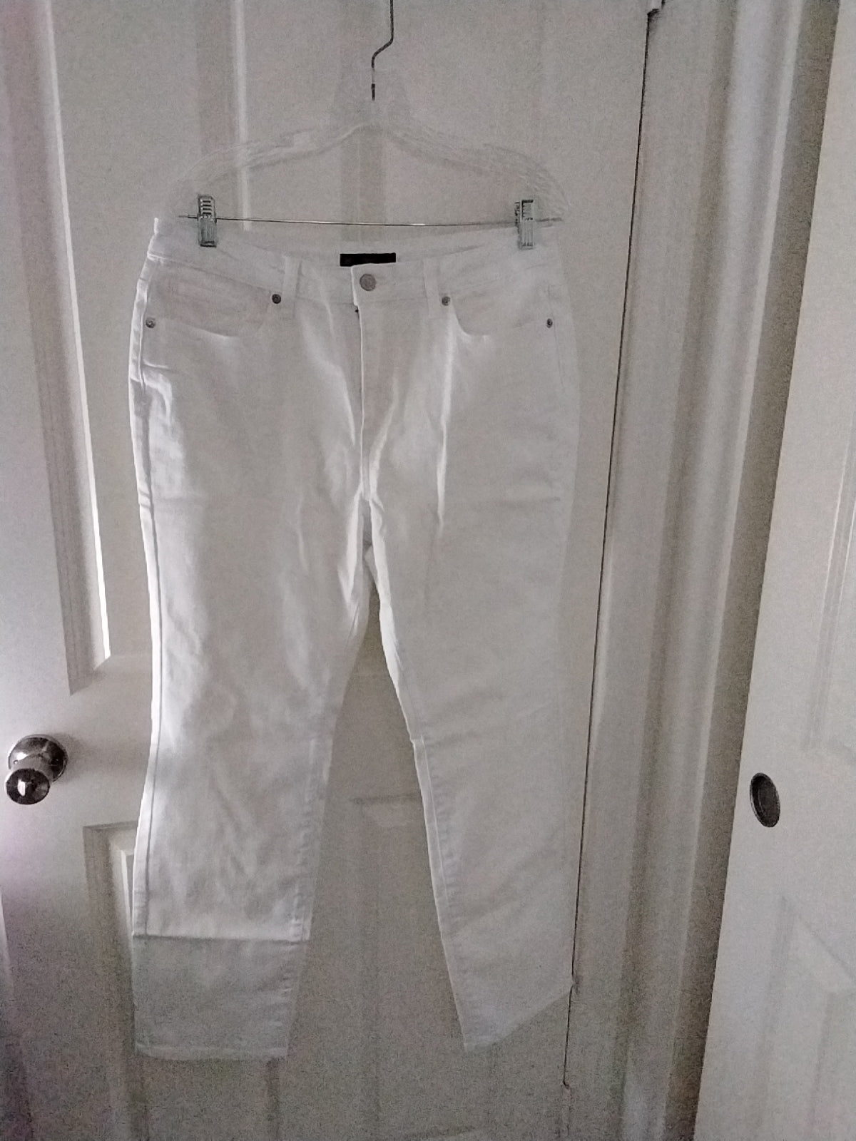 white straight leg jeans, Taĺl, Size 12, new