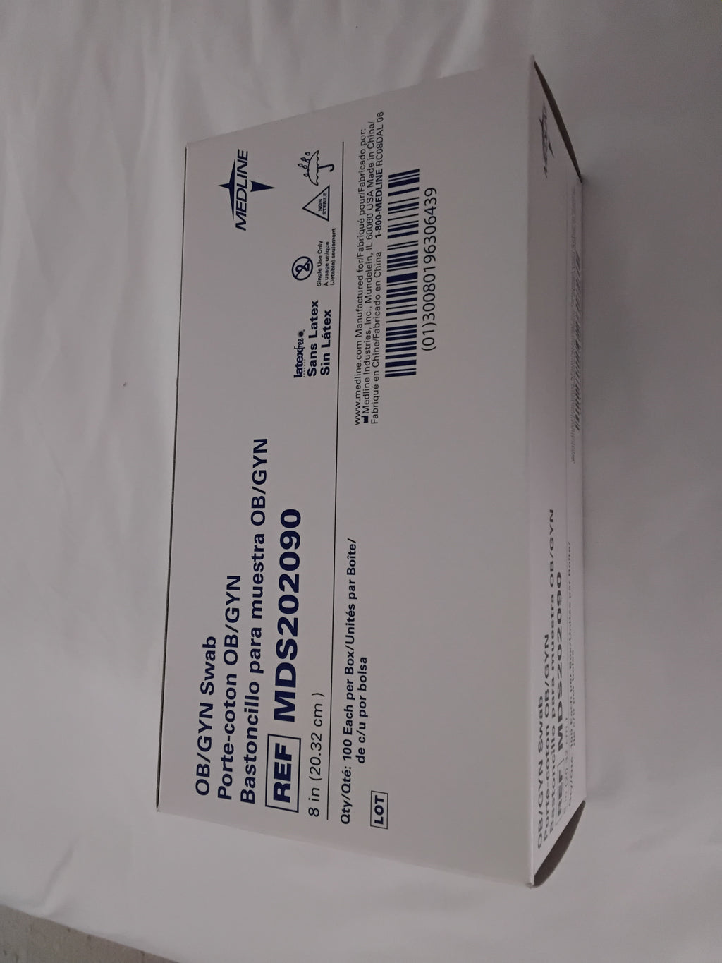 Medline 100 OBGYN 8 inch large Swabs, New in a box